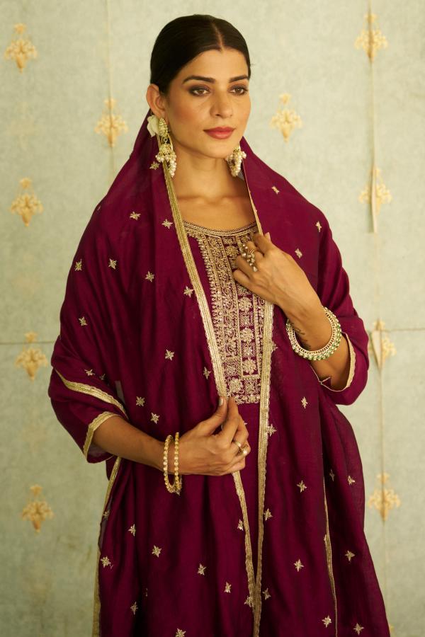 VredeVogel  Samyukta Heavy Vichitra Silk And Anarkali Style Embrodiry